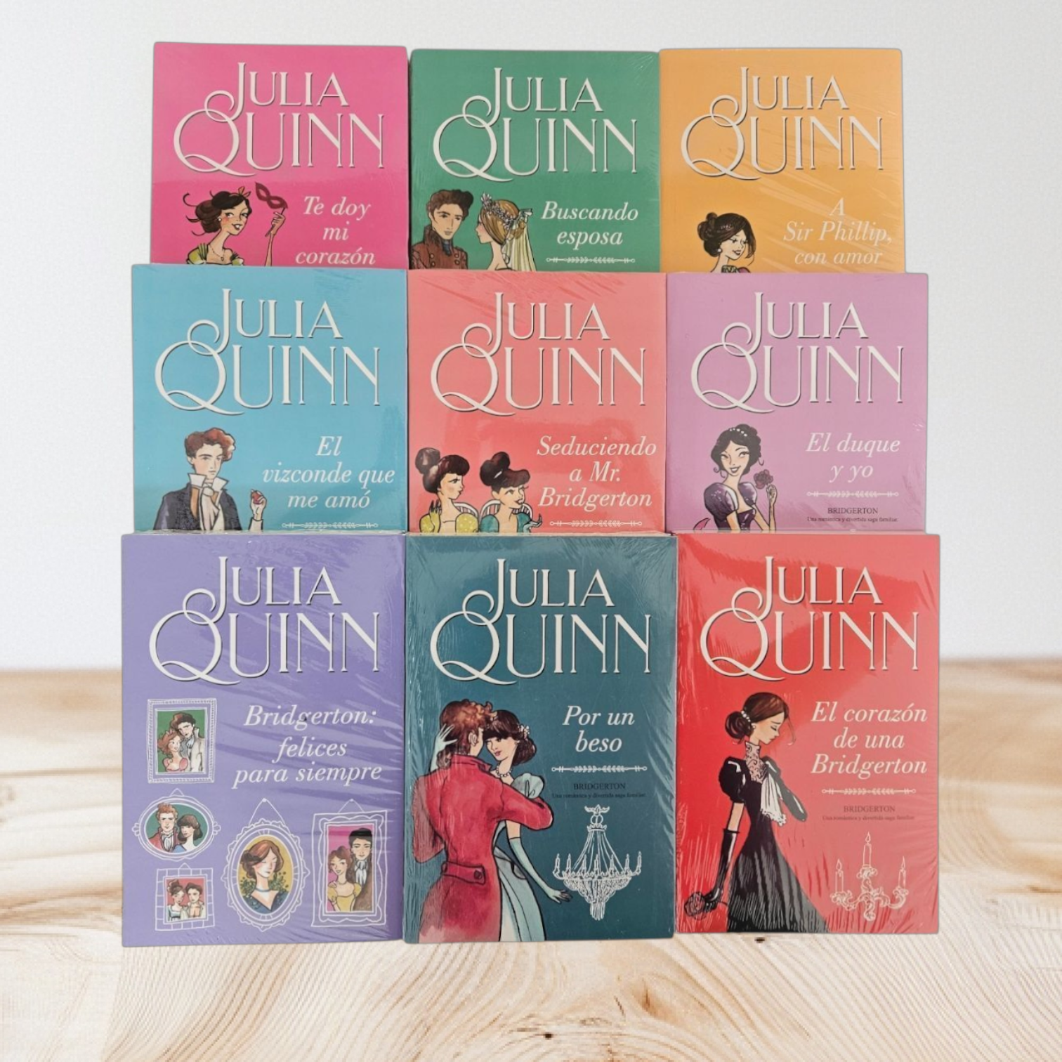 Bridgerton Saga 9 Libros Julia Quinn(El duque y yo, Te doy mi corazón etc...)